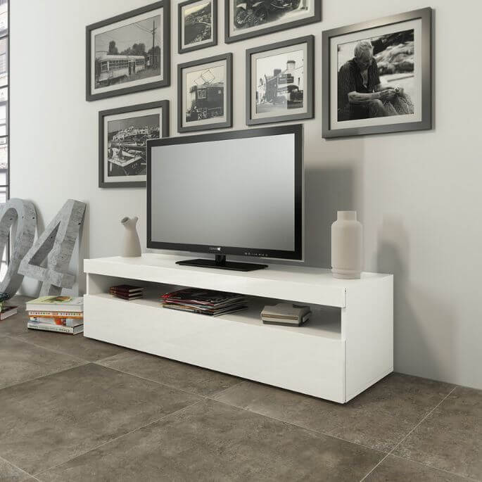 Meuble TV moderne 130 cm Benedict